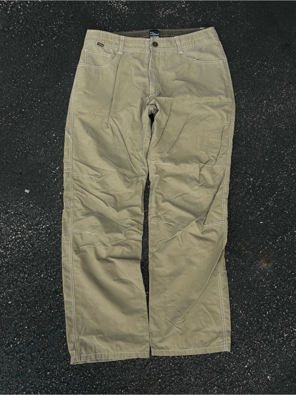 KUHL Pants Mens 34x31 Tan Khaki Kuhldry Hiking Outdoor Cargo Utility Straight